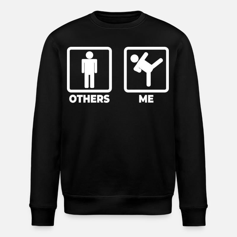 Karate Strichmännchen - Stanley/Stella Unisex Bio-Sweatshirt ROLLER - Schwarz