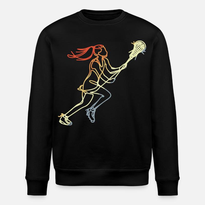 Filles Lacrosse Style Rétro - Sweat bio ROLLER Stanley/Stella Unisexe - noir