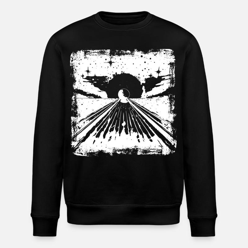 Bowling Zeichnung - Stanley/Stella Unisex Bio-Sweatshirt ROLLER - Schwarz