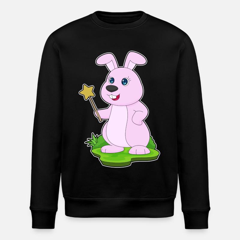 Baguette de sorcier lapin - Sweat bio ROLLER Stanley/Stella Unisexe - noir