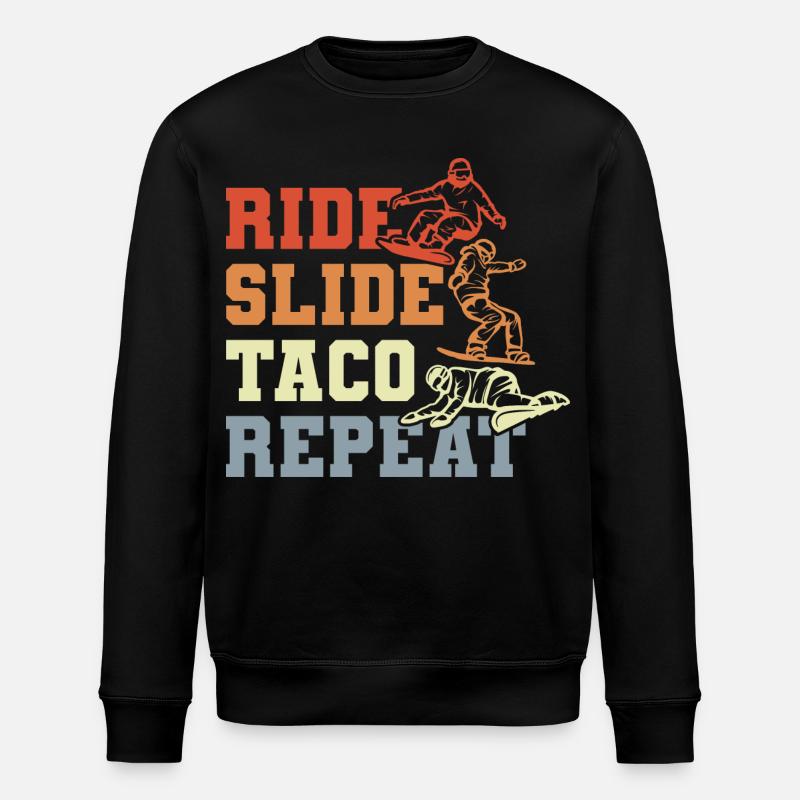 Taco Snowboard - Sweat bio ROLLER Stanley/Stella Unisexe - noir