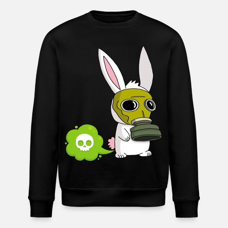 Farting Rabbit - Stanley/Stella ROLLER Unisex Organic Sweatshirt - black