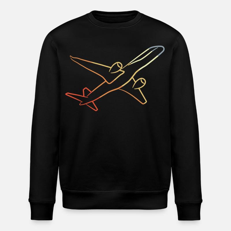 Avion rétro - Sweat bio ROLLER Stanley/Stella Unisexe - noir