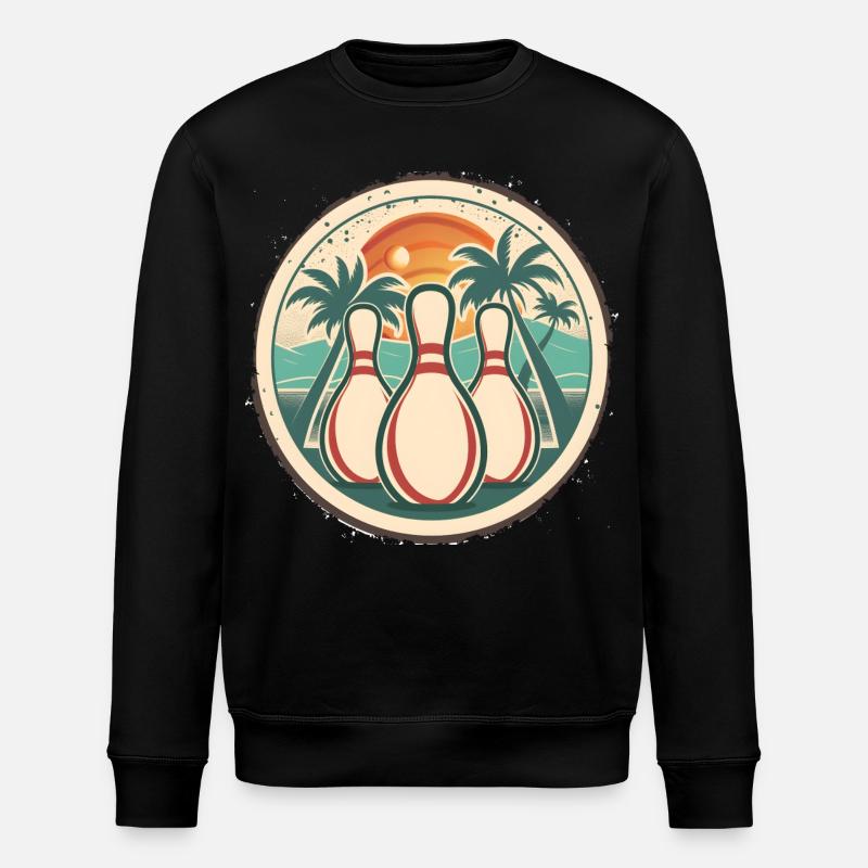 Bowling Grafik - Stanley/Stella Unisex Bio-Sweatshirt ROLLER - Schwarz