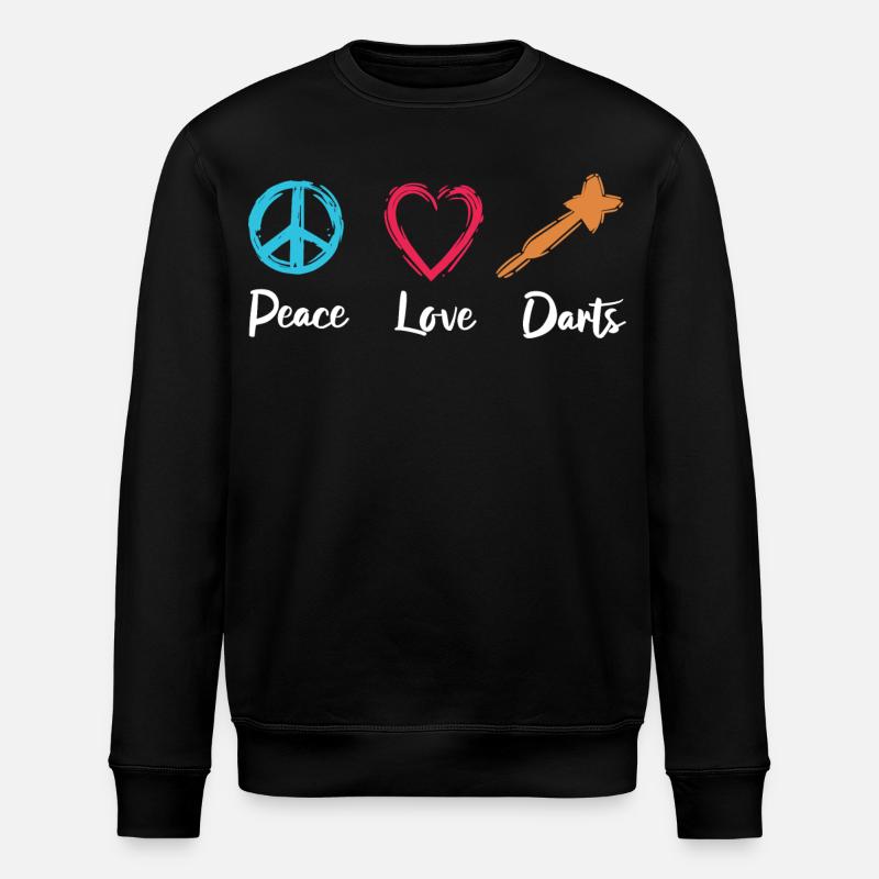 Fléchettes d’amour de paix - Sweat bio ROLLER Stanley/Stella Unisexe - noir