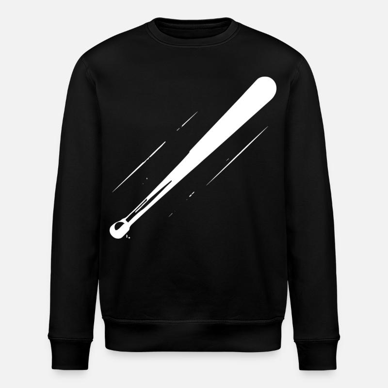 Baseball Bat Drawing - Stanley/Stella ROLLER Unisex Organic Sweatshirt - black