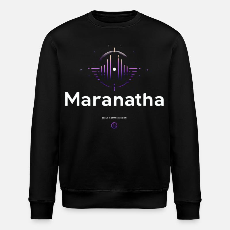 Maranatha Worship Wave - Stanley/Stella ROLLER Unisex Organic Sweatshirt - black