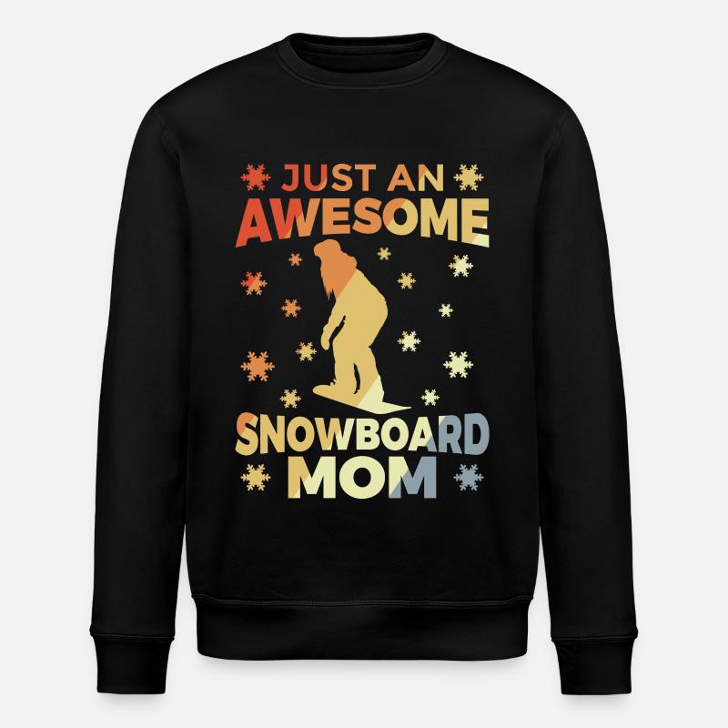 Snowboard Mutter - Stanley/Stella Unisex Bio-Sweatshirt ROLLER - Schwarz