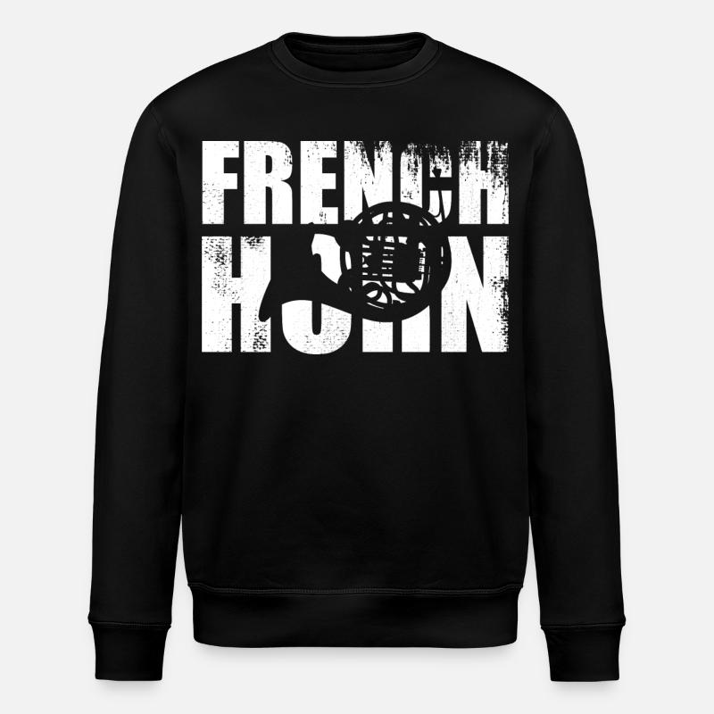 Retro Waldhorn - Stanley/Stella Unisex Bio-Sweatshirt ROLLER - Schwarz