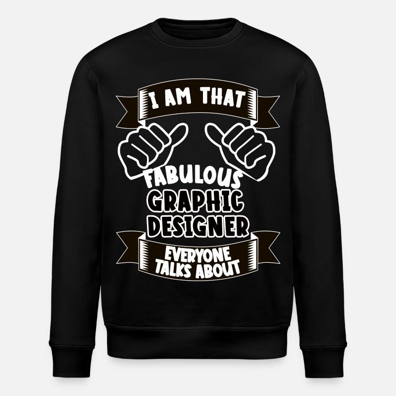 Grafikdesigner Lustiger Spruch Geschenk - Stanley/Stella Unisex Bio-Sweatshirt ROLLER - Schwarz