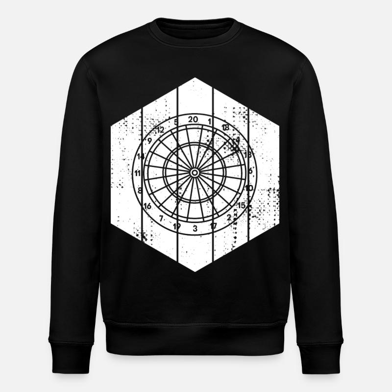 Dessin de jeu de fléchettes - Sweat bio ROLLER Stanley/Stella Unisexe - noir