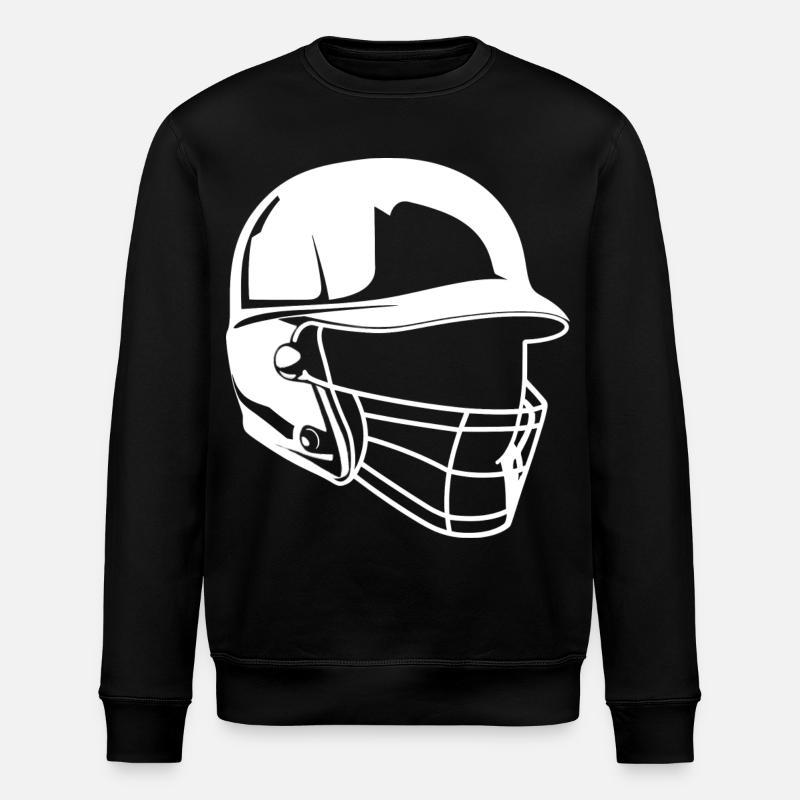 Baseball Helm Zeichnung - Stanley/Stella Unisex Bio-Sweatshirt ROLLER - Schwarz