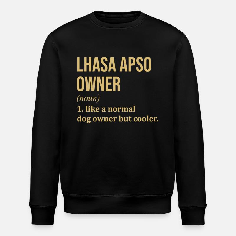 Lhasa Apso - Stanley/Stella ROLLER Unisex Organic Sweatshirt - black
