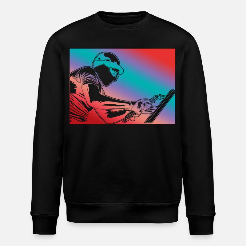 Schweißer Retro Look - Stanley/Stella Unisex Bio-Sweatshirt ROLLER - Schwarz