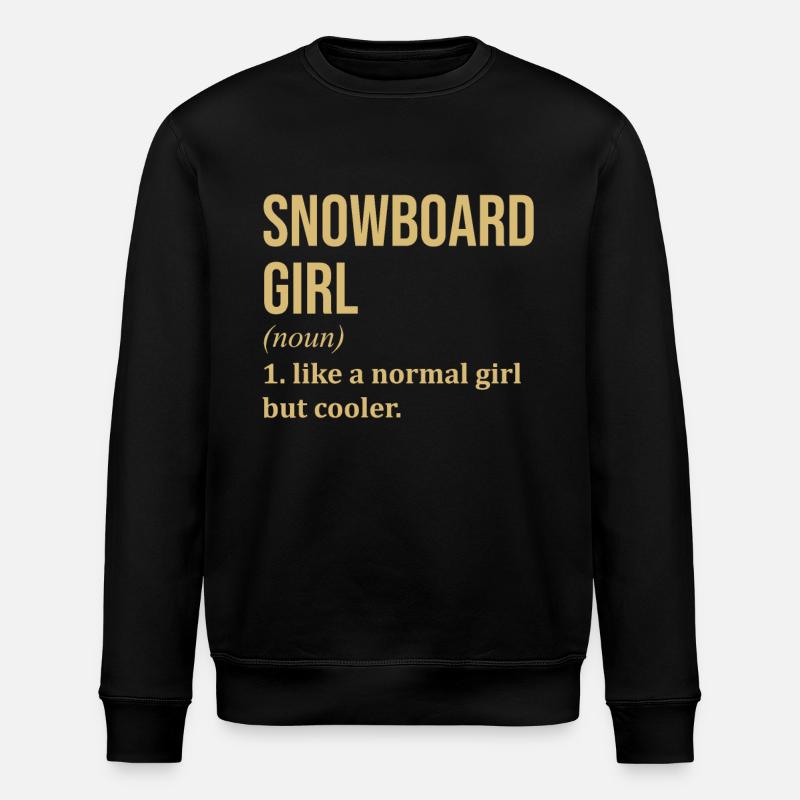 Snowboard - Stanley/Stella Unisex Bio-Sweatshirt ROLLER - Schwarz