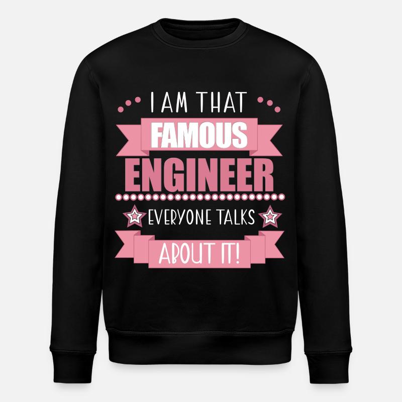 Engineer Profession Ladies Gift - Stanley/Stella ROLLER Unisex Organic Sweatshirt - black