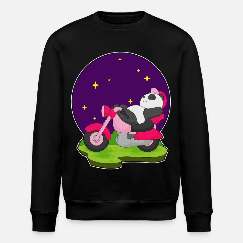 Panda Motorrad - Stanley/Stella Unisex Bio-Sweatshirt ROLLER - Schwarz