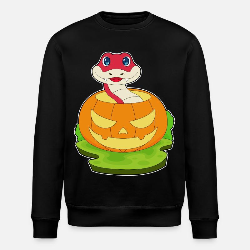 Citrouille d’Halloween serpent - Sweat bio ROLLER Stanley/Stella Unisexe - noir