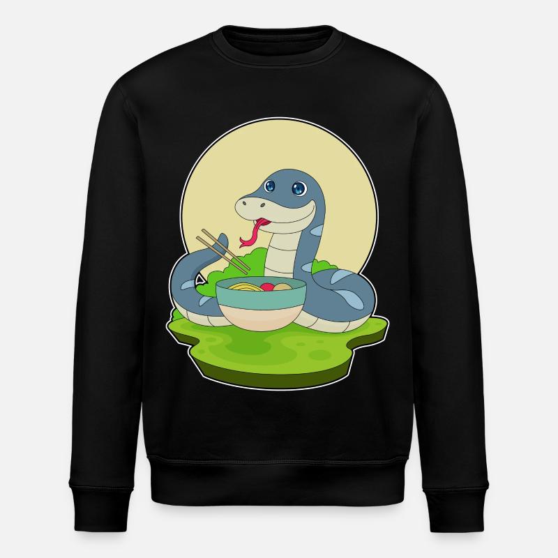Cuisinière serpent cuisine de ramen - Sweat bio ROLLER Stanley/Stella Unisexe - noir