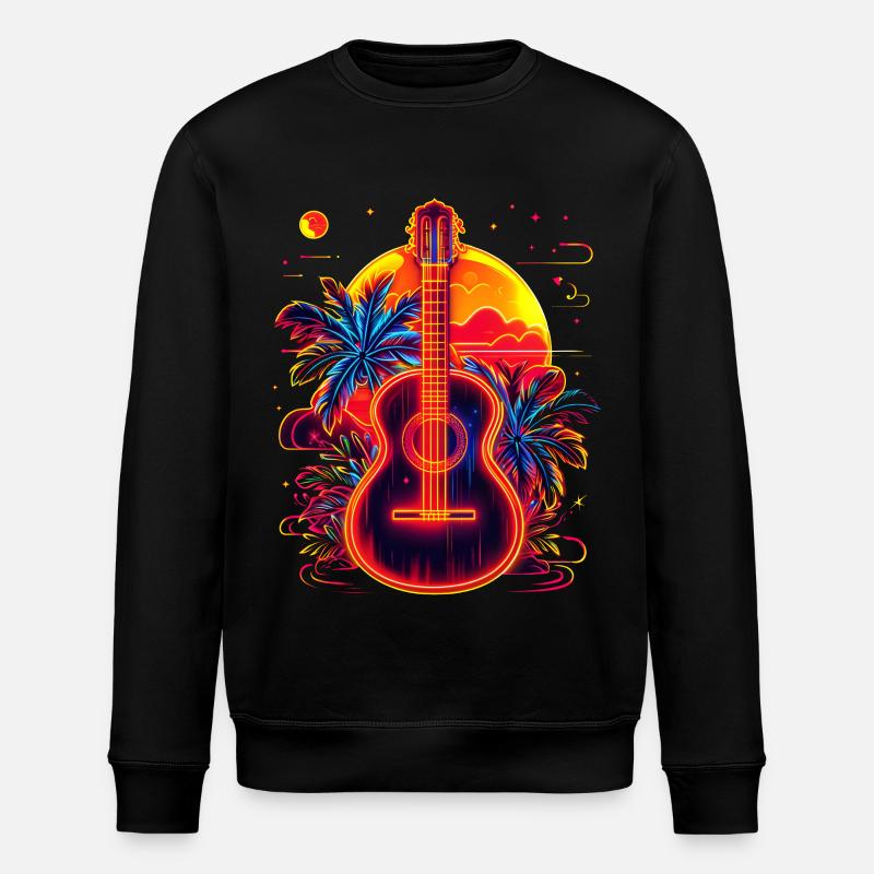 Ukulele 90s Style - Stanley/Stella ROLLER Unisex Organic Sweatshirt - black