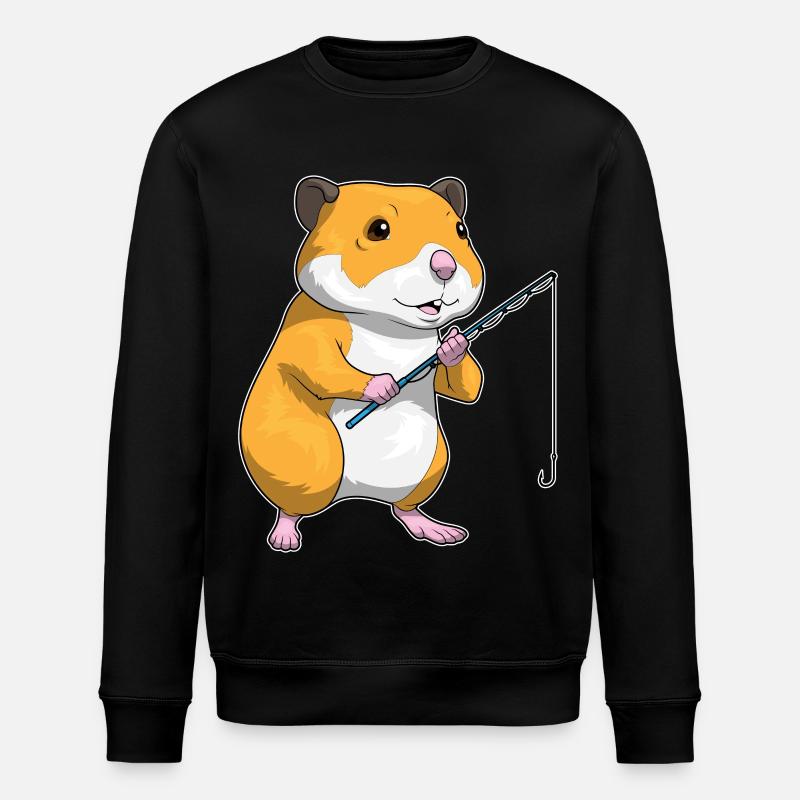 Hamster Pêcheur Ange Pêche - Sweat bio ROLLER Stanley/Stella Unisexe - noir