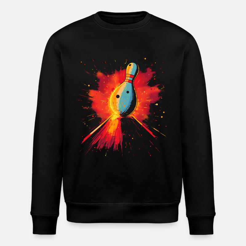 Bowling Retrowave - Sweat bio ROLLER Stanley/Stella Unisexe - noir