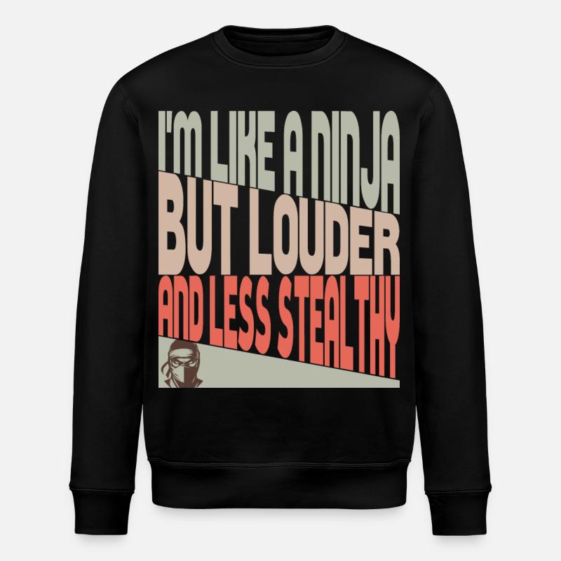 Wie ein Ninja - Stanley/Stella Unisex Bio-Sweatshirt ROLLER - Schwarz