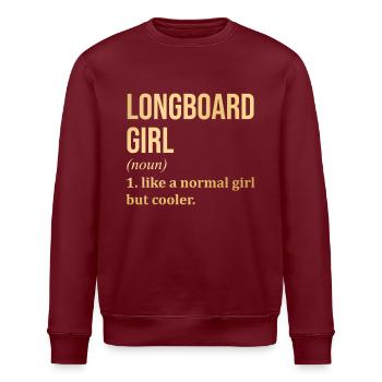 Longboard - Sweat bio ROLLER Stanley/Stella Unisexe - bordeaux - Devant - Nik (191cm)