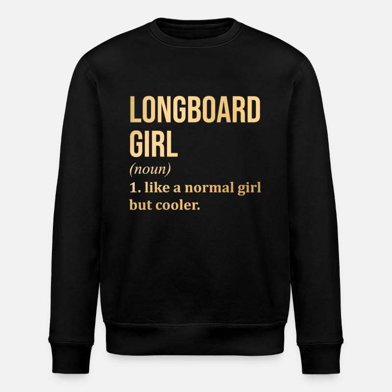 Longboard - Stanley/Stella ROLLER Unisex Organic Sweatshirt - black
