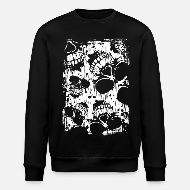 Fierce Skull - Stanley/Stella ROLLER Unisex Organic Sweatshirt - black
