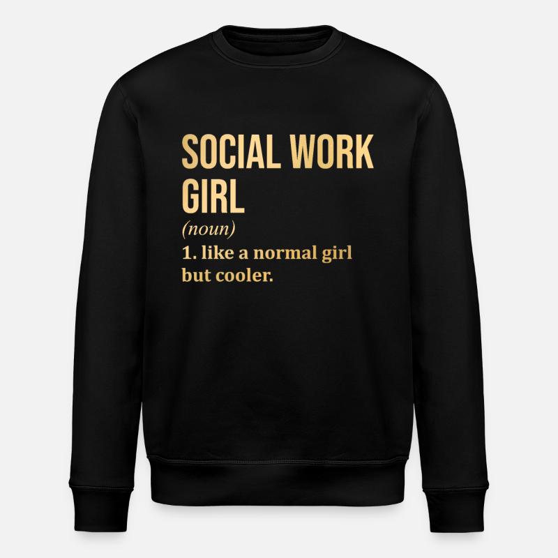 travail social - Sweat bio ROLLER Stanley/Stella Unisexe - noir