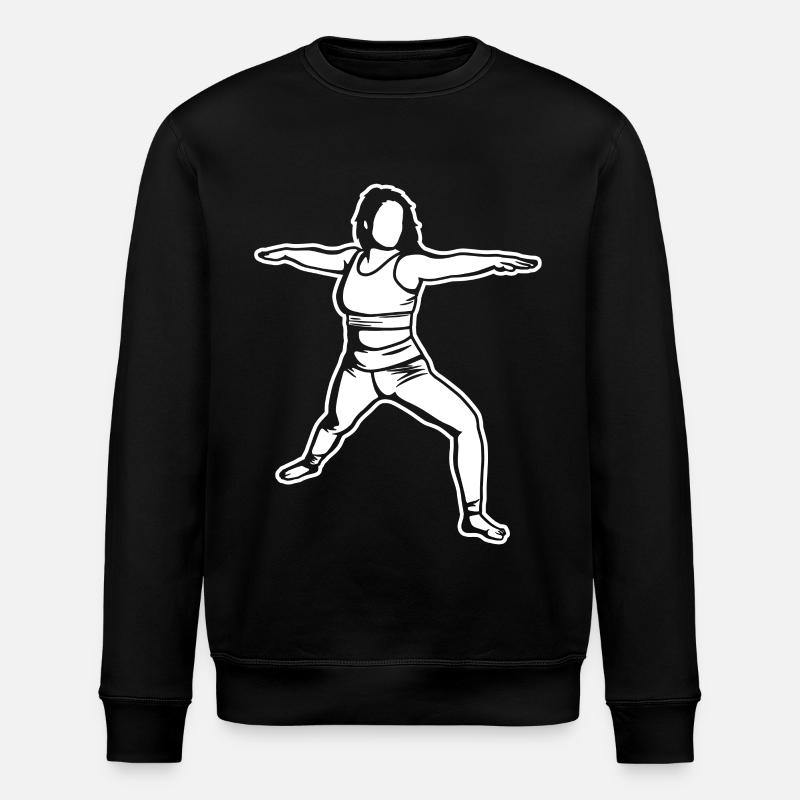 Yogini Sketch - Stanley/Stella ROLLER Unisex Organic Sweatshirt - black