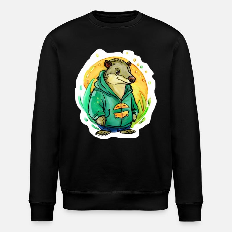 Petit rat d’eau - Sweat bio ROLLER Stanley/Stella Unisexe - noir