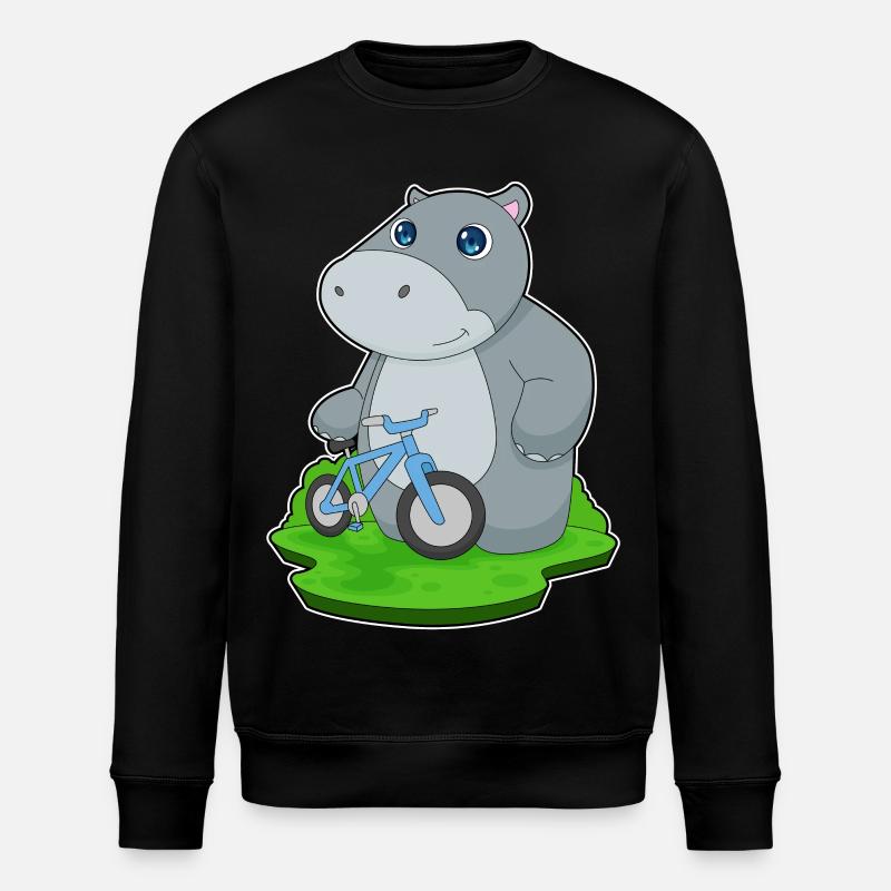 Hippopotame Bicyclette - Sweat bio ROLLER Stanley/Stella Unisexe - noir