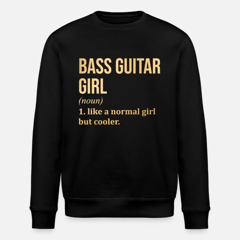 Bassgitarre - Stanley/Stella Unisex Bio-Sweatshirt ROLLER - Schwarz