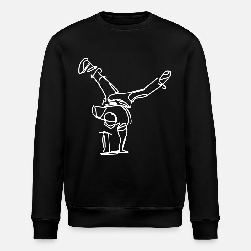 Breakdancer Zeichnung - Stanley/Stella Unisex Bio-Sweatshirt ROLLER - Schwarz