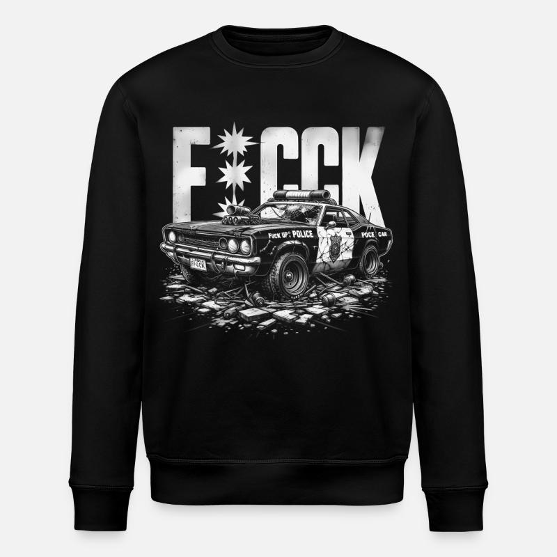 Polizeiauto - Stanley/Stella Unisex Bio-Sweatshirt ROLLER - Schwarz