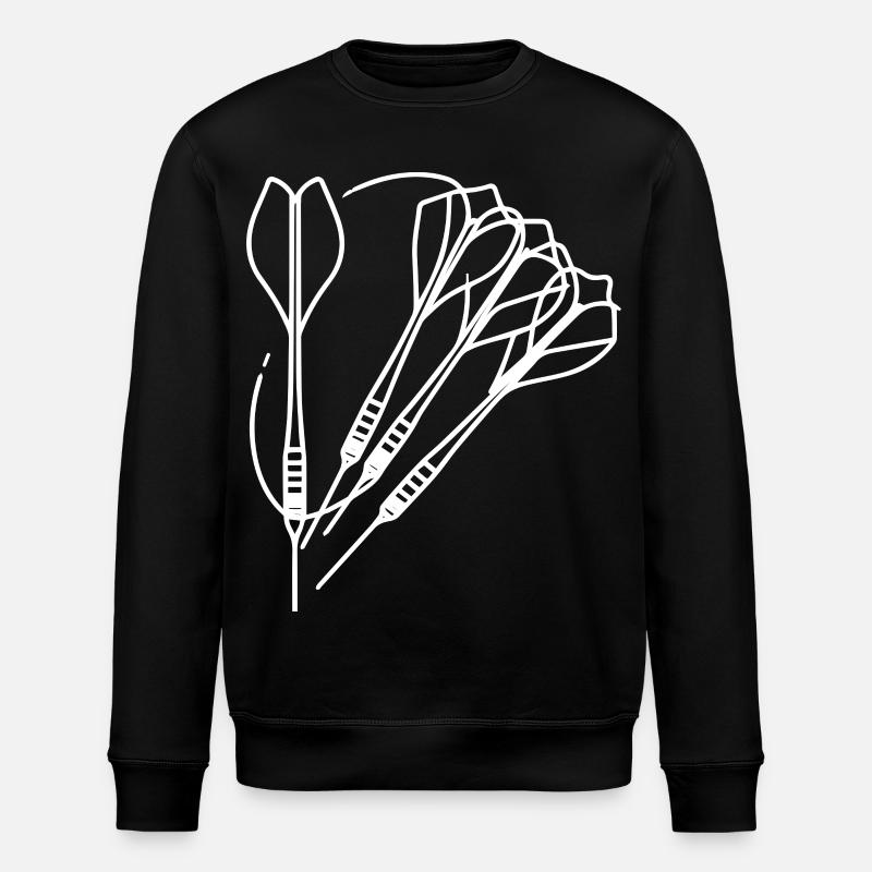 Dartpfeile Zeichnung - Stanley/Stella Unisex Bio-Sweatshirt ROLLER - Schwarz