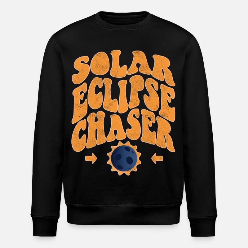 Solar eclipse chaser - Stanley/Stella ROLLER Unisex Organic Sweatshirt - black
