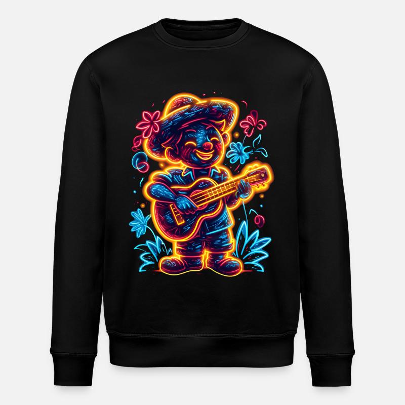 Ukulele Retrowave - Stanley/Stella ROLLER Unisex Organic Sweatshirt - black