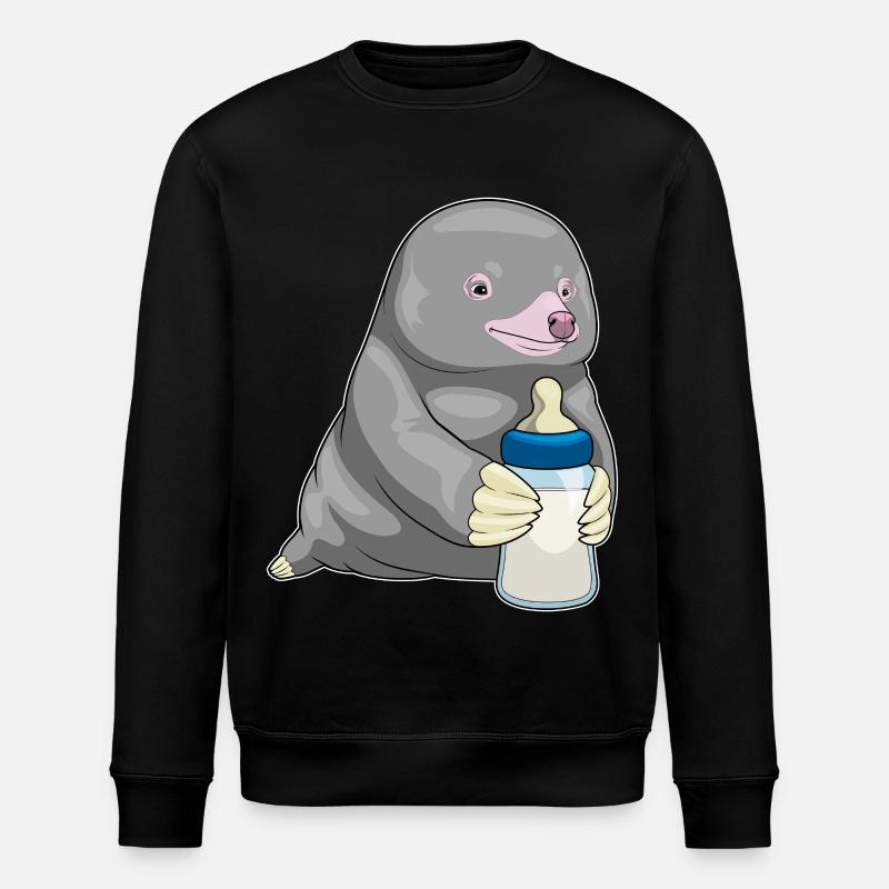 Mole Lait de biberon - Sweat bio ROLLER Stanley/Stella Unisexe - noir