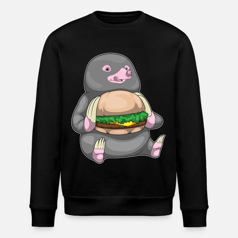 Mole Cheeseburger - Stanley/Stella ROLLER Unisex Organic Sweatshirt - black