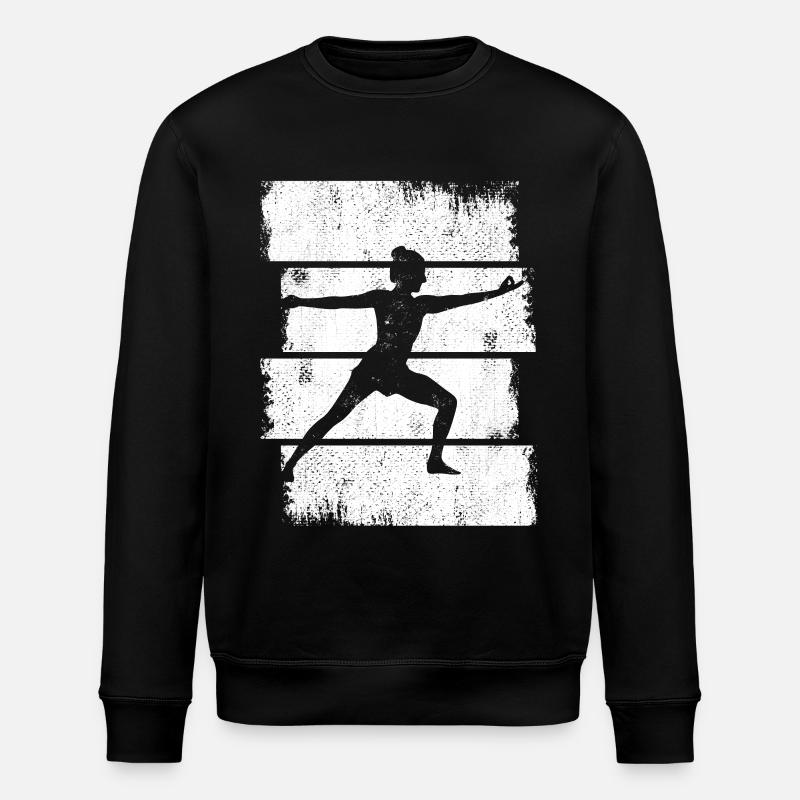 Yogini Drawing - Stanley/Stella ROLLER Unisex Organic Sweatshirt - black