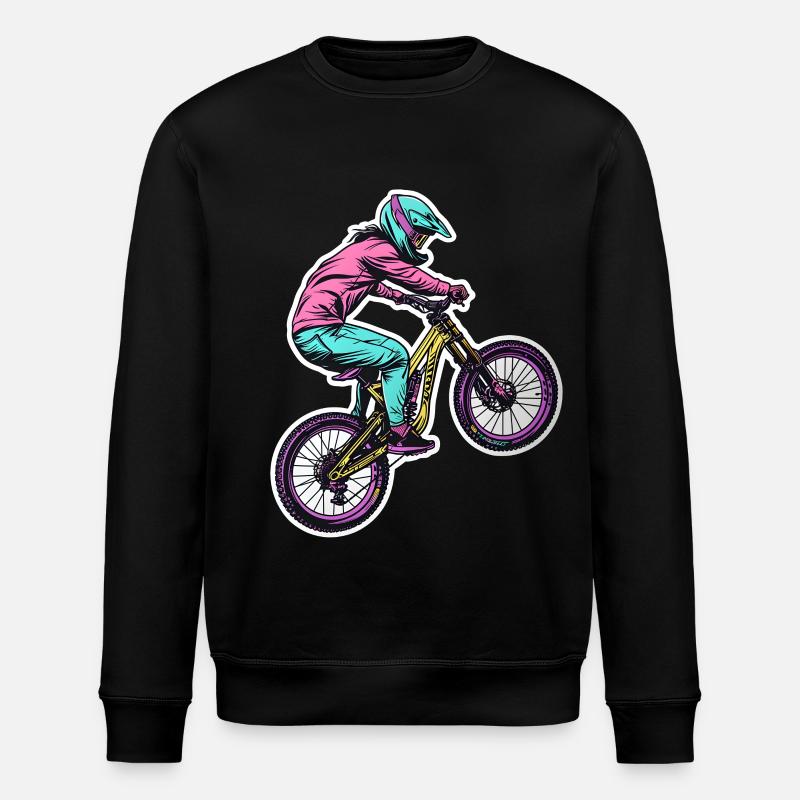 Mountainbikerin - Stanley/Stella Unisex Bio-Sweatshirt ROLLER - Schwarz