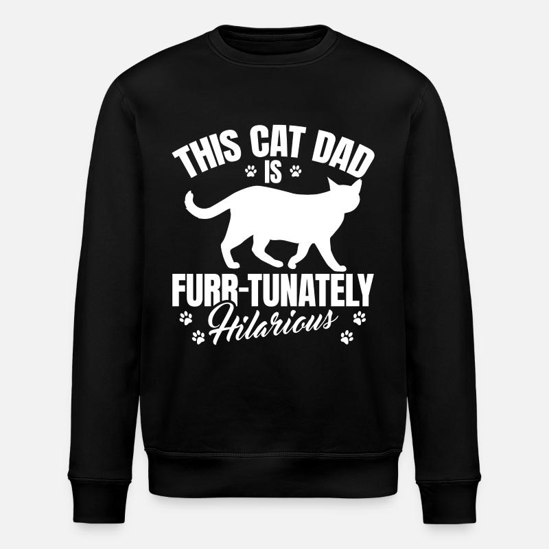 Cat Dad - Stanley/Stella ROLLER Unisex Organic Sweatshirt - black
