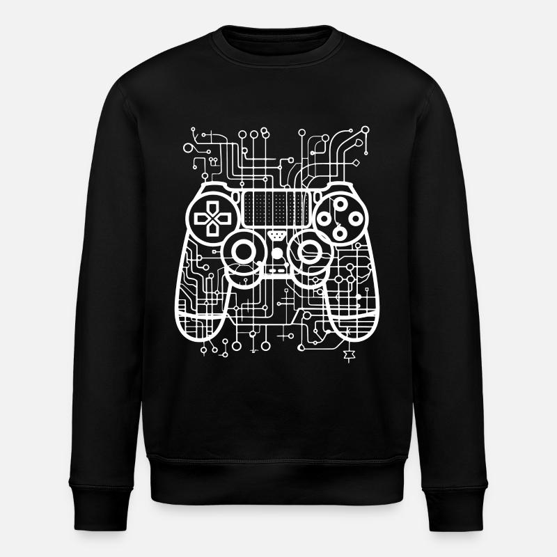 Gaming Controller Zeichnung - Stanley/Stella Unisex Bio-Sweatshirt ROLLER - Schwarz