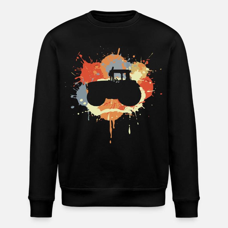 Traktor Graffiti - Stanley/Stella Unisex Bio-Sweatshirt ROLLER - Schwarz