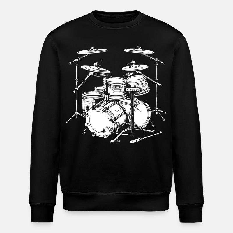 Graphismes de batterie - Sweat bio ROLLER Stanley/Stella Unisexe - noir