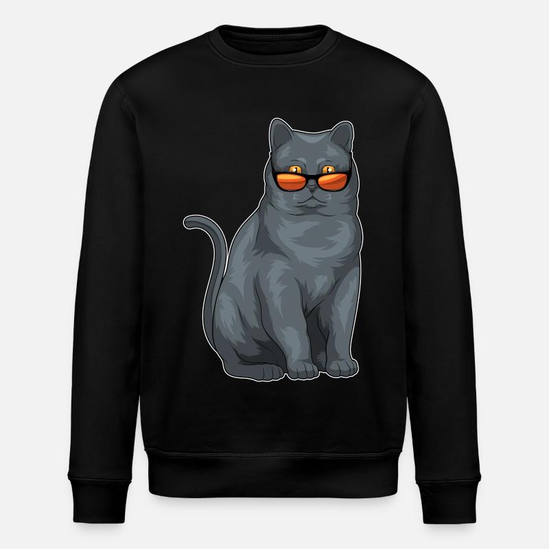 Britisch Kurzhaar Sonnenbrille - Stanley/Stella Unisex Bio-Sweatshirt ROLLER - Schwarz