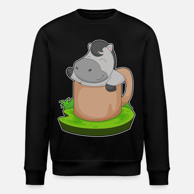 Pferd Becher - Stanley/Stella Unisex Bio-Sweatshirt ROLLER - Schwarz